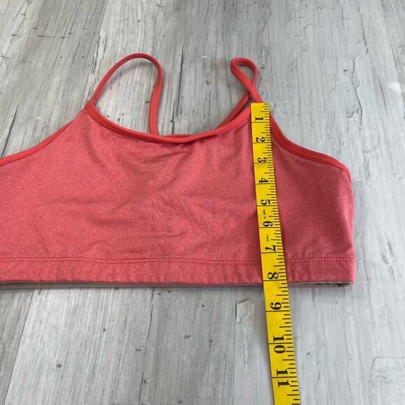 Fabletics Ayni Breathable Compression Pink Coral Sports Bra - Picture 5 of 5